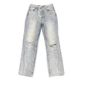 Denim‎ Forum Joni High Rise Loose Jeans Women's 25 Distressed Button Fly Aritzia